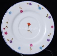 222 Fifth PTS Intl VIOLA Porcelain Floral Saucer